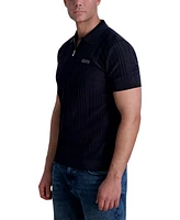 Karl Lagerfeld Paris Men's Cotton Short-Sleeve Quarter-Zip Sweater
