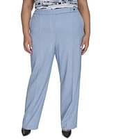Calvin Klein Plus Faux Denim Pants