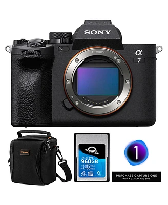Sony Alpha a7 Iv Mirrorless Camera, Bundle with 960GB Memory Card, Capture One Pro Software and Shoulder Bag