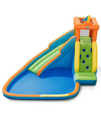 Inflatable Water Slide Kids Bounce House with 680W Blower
