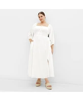 City Chic Plus Abbigail Elbow Sleeve Dress