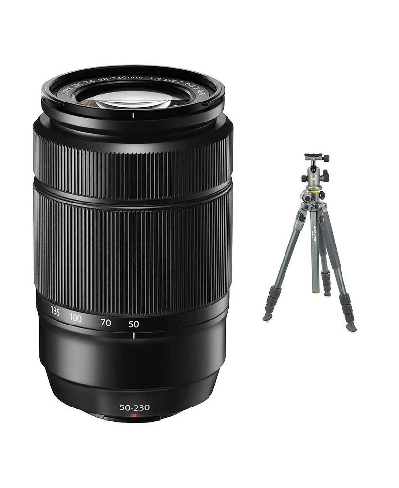 Fujifilm Xc 50-230mm f/4.5-6.7 Ois Ii Lens, Black with Alta Pro 2+ 264AB 4-Section Aluminum Tripod