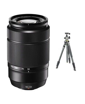 Fujifilm Xc 50-230mm f/4.5-6.7 Ois Ii Lens, Black with Alta Pro 2+ 264AB 4-Section Aluminum Tripod