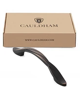 Cauldham 5 Pack Solid Braided Kitchen Cabinet Pulls Handles (5" Hole Centers) - Drawer/Door Hardware - Style M260 - Oil Rubbed Bronze