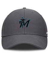 Nike Men's Gray Miami Marlins Club Performance Adjustable Hat