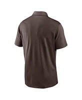 Nike Men's White/Brown San Diego Padres Vapor Striped Performance Polo Shirt