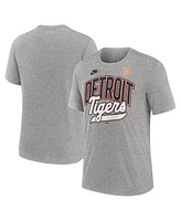 Nike Men's Heather Gray Detroit Tigers Cooperstown Collection Retro Tri-Blend T-Shirt