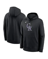 Nike Men's Black Colorado Rockies Logo Club Fleece Pullover Hoodie