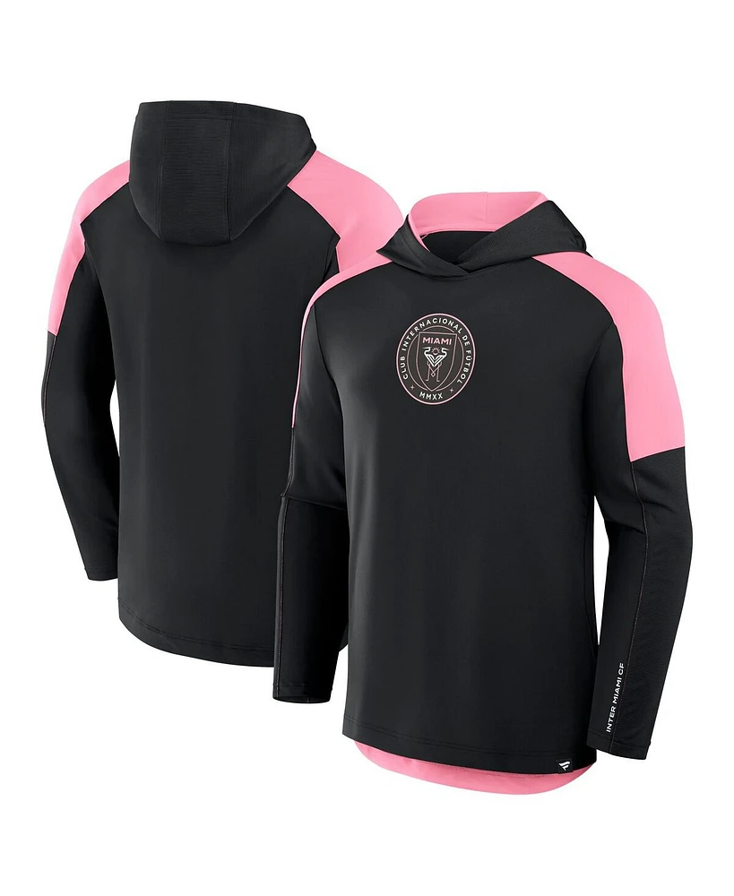 Fanatics Men's Black Inter Miami Cf Red Card Transitional Pullover Hoodie