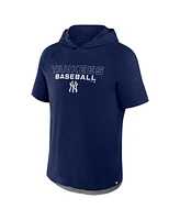 Fanatics Men's Navy New York Yankees Clubhouse Optimal Play Raglan Short Sleeve Pullover Hoodie