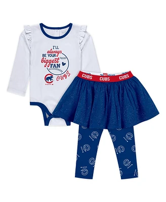 Wear By Erin Andrews Baby Boys and Girls 3-Piece Chicago Cubs Tutu Set