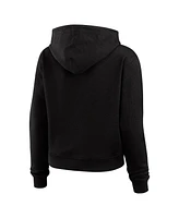 Wear By Erin Andrews Women's Black Vegas Golden Knights Waffle-Knit Pullover Hoodie