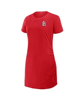 Fanatics Women's Red St. Louis Cardinals Relaxed fit Drape T-Shirt Dress