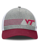 Fanatics Men's Heather Gray/Maroon Virginia Tech Hokies Profile Trucker Adjustable Hat