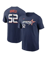 Nike Men's Bryan Abreu Navy Houston Astros 2025 City Connect Fuse Name Number T-Shirt