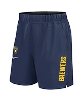 Nike Men's Navy Milwaukee Brewers Woven Victory Performance Shorts