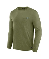 J. Palmer Men's Olive Green Bay Packers In-The-Pocket Long Sleeve T-Shirt
