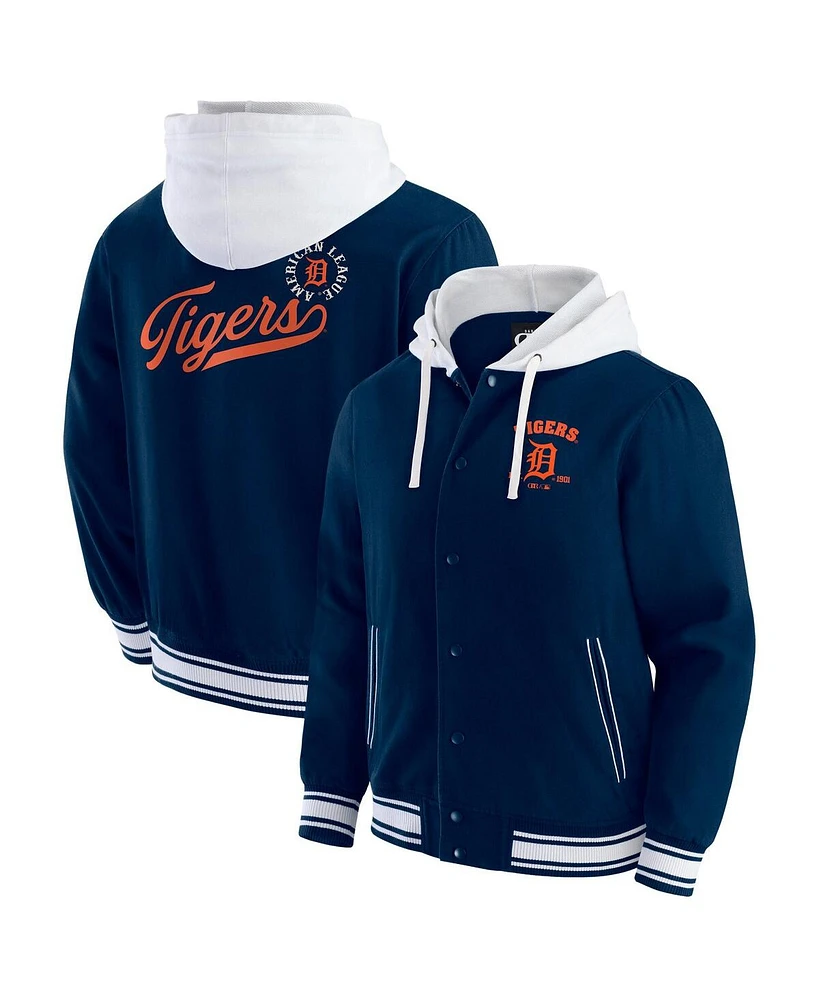 Fanatics Men's Navy Detroit Tigers Full-Snap Hooded Jacket