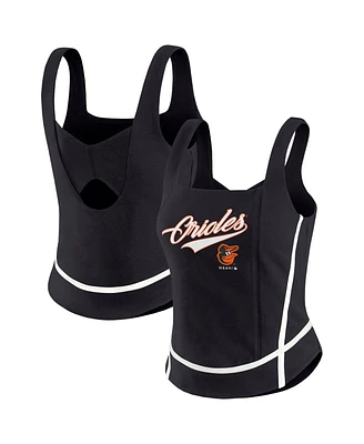 Wear By Erin Andrews Women's Black Baltimore Orioles Square Neck Tank Top