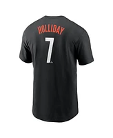 Nike Men's Jackson Holliday Black Baltimore Orioles 2024 City Connect Fuse Name Number T-Shirt