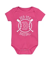 Outerstuff Baby Boys and Girls Boston Red Sox Slide Home Bodysuit 3-Pack