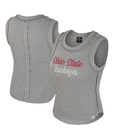 Colosseum Women's Heather Gray Ohio State Buckeyes Beach You Ribbed Tank Top
