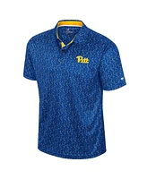Colosseum Men's Royal Pitt Panthers Sublimated Golf Polo Shirt