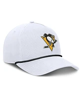 Fanatics Men's White Pittsburgh Penguins Rope A-Frame Adjustable Hat