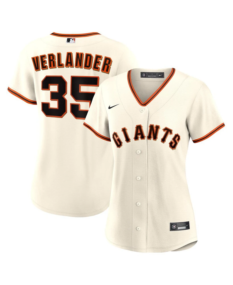 Nike Women's Justin Verlander Cream San Francisco Giants Home Replica Jersey