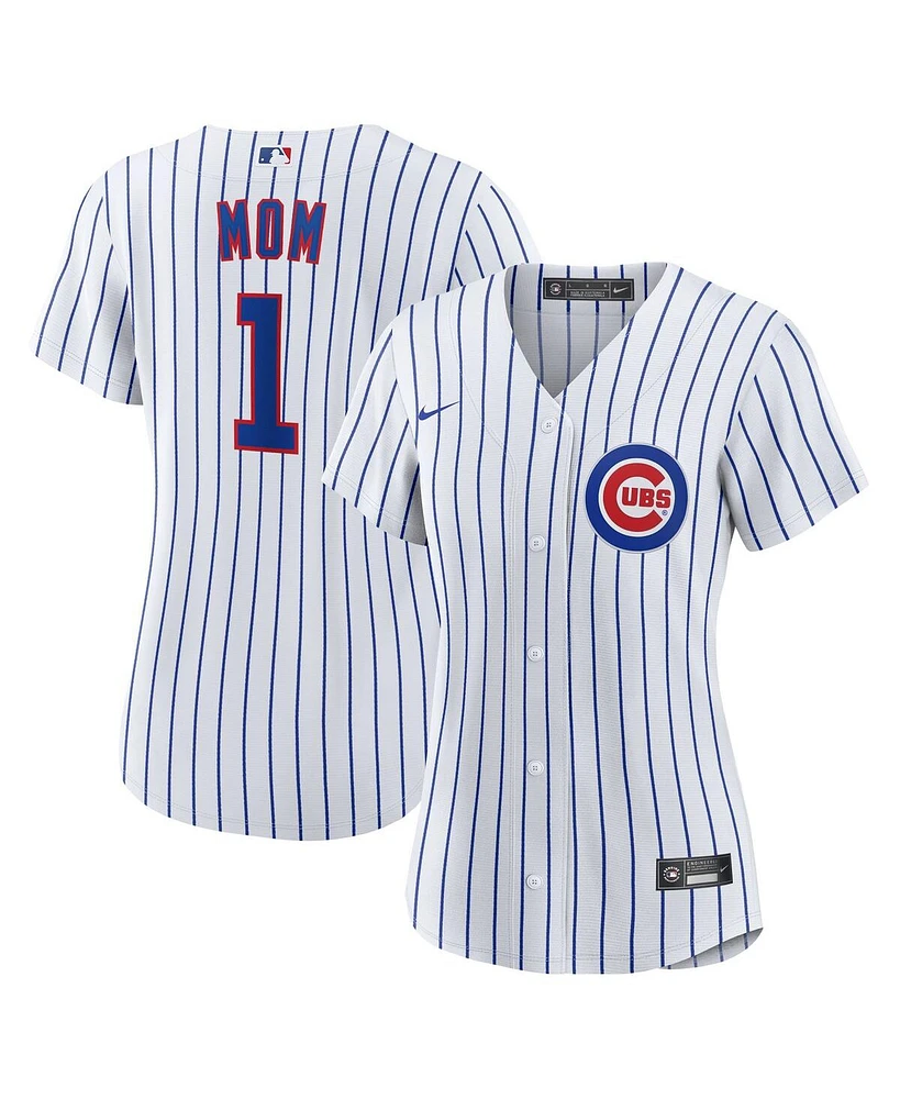 Nike Women's White Chicago Cubs 1 Mom Home Replica Jersey