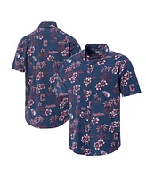 Reyn Spooner Men's Navy Cleveland Guardians Kekai Button-Down Shirt