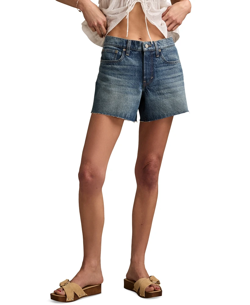 Lucky Brand Women's 90s High-Rise Denim Midi Shorts