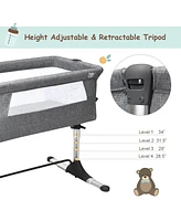 Costway Baby Portable Bed Side Sleeper Travel Bassinet Crib