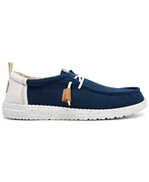Hey Dude Men's Wally Craft Linen Casual Moccasin Sneakers from Finish Line