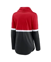 Nike Women's Red/Black Cincinnati Reds Club Lettering Fashion Performance Pullover Sweatshirt