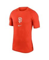 Nike Men's Orange San Francisco Giants City Connect Performance Raglan Base Layer Top