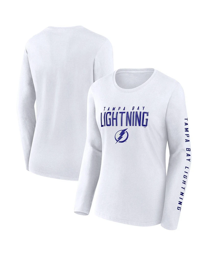 Fanatics Women's White Tampa Bay Lightning Long Sleeve T-Shirt