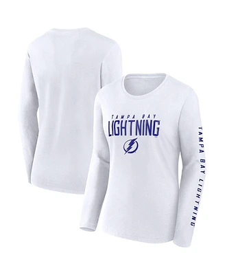 Fanatics Women's White Tampa Bay Lightning Long Sleeve T-Shirt