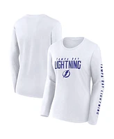 Fanatics Women's White Tampa Bay Lightning Long Sleeve T-Shirt