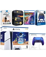 Sony PlayStation 5 Slim Disc Astro Bot, Rachet and Clank Bundle with Extra Volcanic Red Controller, Pro Gamer Starter Kit