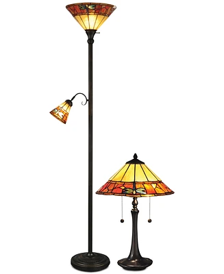 Dale Tiffany Genoa Metal Lamp Set