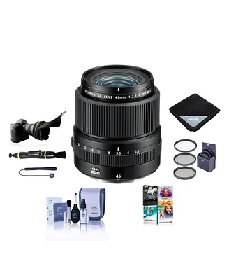 Fujifilm Gf 45mm f/2.8 R Wr Lens, Bundle with ProOptic 62mm Filter Kit, Lens Cap Tether, Cleaning Kit, Flex Lens Shade, Lens Wrap, LensPen Cleaner, Pc