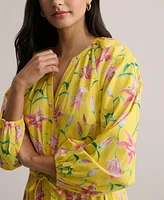 UNTUCKit Women's Stretch Cotton Floral Aurelia Dress
