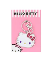 Hello Kitty Face Metal Keychain with Classic Bow