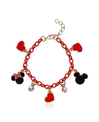 Disney Minnie Mouse Charm Bracelet - Heart & Icon Design