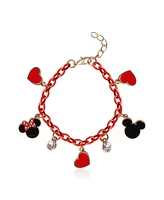 Disney Minnie Mouse Charm Bracelet - Heart & Icon Design