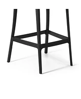 29.5" Outdoor Polypropylene Plastic Patio Bar Height Stools (Set of 2)
