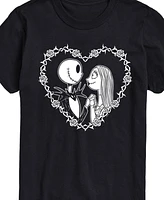 Airwaves Men's Nightmare Before Christmas Heart Short Sleeve T-Shirt