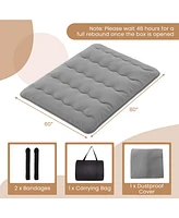 Queen Futon Mattress Japanese Floor Pad Washable Cover Carry Bag