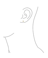 Bling Jewelry Geometric Hip Hop Square Cubic Zirconia Micro Pave Cz Stud Earrings Gold Plated .925 Sterling Silver